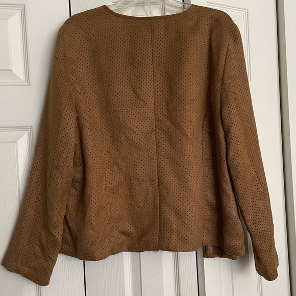 Choices Bronze Lightweight Open Jacket with lining & Ruffled lapel Size XL - Picture 3 of 7